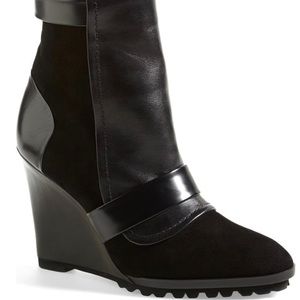 10 CROSBY DEREK LAM Karli Suede Wedge Bootie